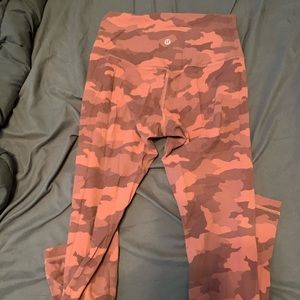 Pink camo lululemmon align leggings full length